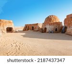 Small photo of Star wars decoration in Sahara desert, Tunisia