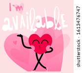 cute heart cartoon character... | Shutterstock .eps vector #1613476747