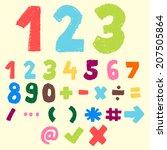 123 Pastel Color Numeric And...