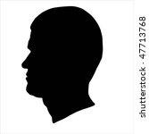 man head silhouette | Shutterstock .eps vector #47713768