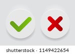 red and green check mark icons... | Shutterstock .eps vector #1149422654