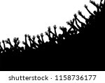 black and white silhouettes of... | Shutterstock .eps vector #1158736177