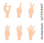 set of naturalistic hand... | Shutterstock .eps vector #1671919447