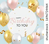 abstract happy birthday... | Shutterstock .eps vector #1696724464