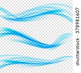 abstract blue wave set on... | Shutterstock .eps vector #378981607