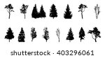 set of tree silhouette isolated ... | Shutterstock .eps vector #403296061