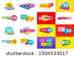 set of sale signs  banners ... | Shutterstock . vector #1504533017