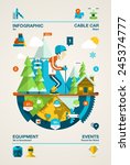 mountain infographic with ski... | Shutterstock .eps vector #245374777