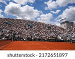 Small photo of PARIS, FRANCE - MAY 30, 2022: Court Suzanne Lenglen at Le Stade Roland Garros during round 4 match at 2022 Roland Garros in Paris, France