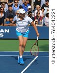 Small photo of NEW YORK - SEPTEMBER 10, 2017: Grand Slam champion Martina Navratilova during Women's Champions Doubles match at US Open 2017 at National Tennis Center in New York