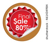 brown final sale 80  off... | Shutterstock . vector #461434984