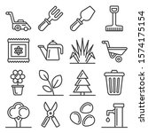 gardening icons set on white... | Shutterstock .eps vector #1574175154