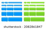 smartphone sms chat set. blue... | Shutterstock .eps vector #2082861847