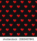 heart pattern. seamless love... | Shutterstock .eps vector #2083407841