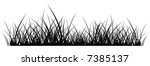 vector silhouette of grass on... | Shutterstock .eps vector #7385137