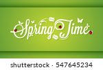 spring time vintage lettering... | Shutterstock .eps vector #547645234