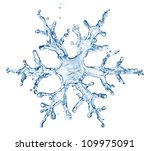 Snowflake From Water Splash...