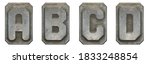 set of capital letters a  b  c  ... | Shutterstock . vector #1833248854