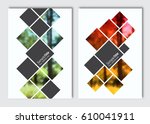 flyer layout template. vector... | Shutterstock .eps vector #610041911