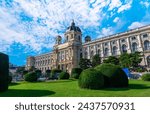 Small photo of Vienna, Austria - 14.10.2023: The Museum of Natural History and Art History (Kunsthistorisches and Naturhistorisches) on Maria Theresa platz