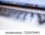 Abstract background backlit bokeh from laptop keyboard