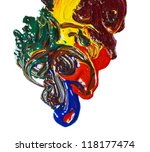 oil paint isolated multicolored ... | Shutterstock . vector #118177474