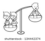 businessman balance | Shutterstock .eps vector #134442374