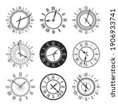 clock and watch face with... | Shutterstock .eps vector #1906933741