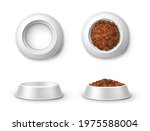 realistic feed bowl  pet food... | Shutterstock .eps vector #1975588004