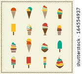 Vintage Retro Ice Cream Icons