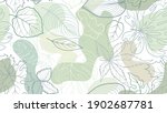floral pattern with leaves.... | Shutterstock .eps vector #1902687781