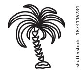 palm tree black and white.... | Shutterstock .eps vector #1874116234