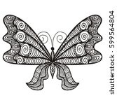 beautiful butterfly. vector... | Shutterstock .eps vector #599564804
