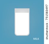 glass of milk icon  vector... | Shutterstock .eps vector #751583497
