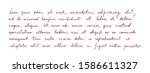 hand written text   latin note... | Shutterstock .eps vector #1586611327