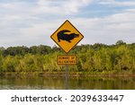 Beware Of Alligators Sign...