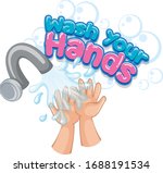 Washing your hands with soap and water vector clipart image - Free ...