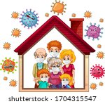 stay home to prevent... | Shutterstock .eps vector #1704315547