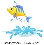 Illustration Of A Yellow Fish...