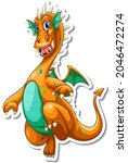 Cute Dragon Cartoon Character...