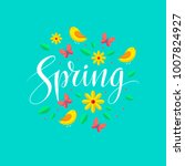 spring card and background.... | Shutterstock .eps vector #1007824927