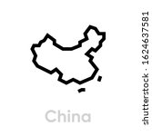 china map icon vector editable... | Shutterstock .eps vector #1624637581