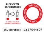 keep safe distance red dot on... | Shutterstock .eps vector #1687044607