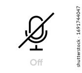 microphone off icon. editable... | Shutterstock .eps vector #1691744047