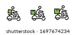 set of delivery icons bike... | Shutterstock .eps vector #1697674234