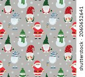 christmas seamless pattern with ... | Shutterstock .eps vector #2060652641