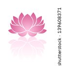 Pink Lotus. Eps 10 Vector...