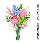 vector spring bouquet of pink... | Shutterstock .eps vector #1933911281