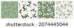 set of four seamless floral... | Shutterstock .eps vector #2074445044