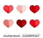 set of red and pink hearts... | Shutterstock .eps vector #2106899267
